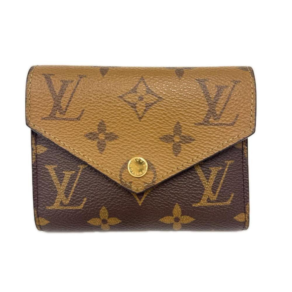 LOUIS VUITTON Monogram Reverse Portefeuille Victorine M81557 Tri-fold Wallet ...